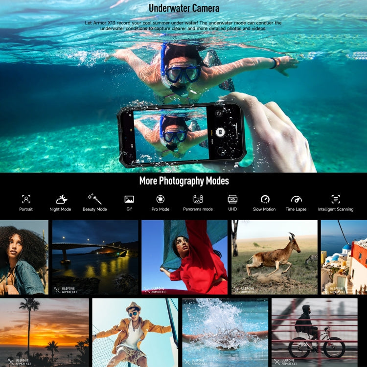Ulefone Armor X13, 6GB+64GB, IP68/IP69K Rugged Phone, 6.52 inch Android 13 MediaTek Helio G36 Octa Core, Network: 4G, NFC, OTG(Some Orange) - free shipping - PMC Jewellery - Order now!