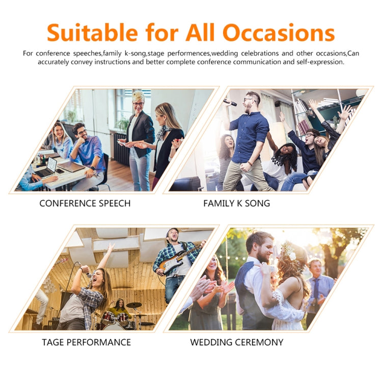 XTUGA S400 Professional 4-Channel UHF Wireless Microphone System with 4 Handheld Microphone(AU Plug) - Microphone by XTUGA | Online Shopping South Africa | PMC TechLife