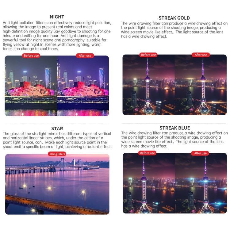 For DJI Air 3 JSR KB Series Drone Lens Filter, Filter:NIGHT - free shipping - PMC TechLife - Order now!