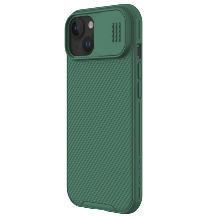 For iPhone 15 NILLKIN CamShield Pro PC Phone Case(Green) - iPhone 15 Cases by NILLKIN | Online Shopping South Africa | PMC Jewellery | Buy Now Pay Later Mobicred