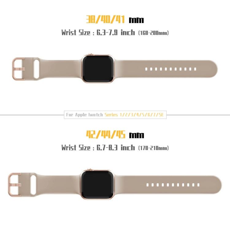 For Apple Watch 4 40mm Pin Buckle Silicone Watch Band(Milk Tea)