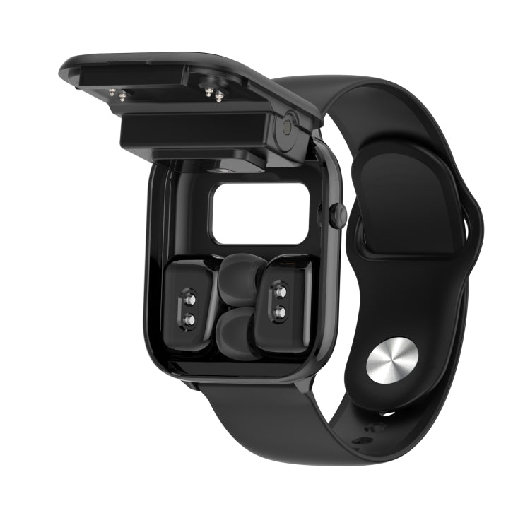 X8S 1.8 inch Screen 2 in 1 TWS Earphone Smart Watch, Support Bluetooth Call / Heart Rate / Blood Oxygen Monitoring(Black)
