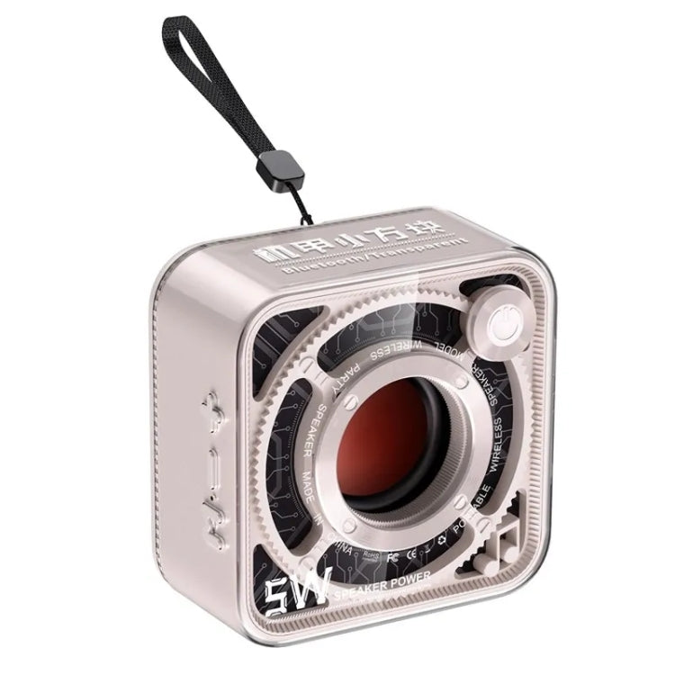 T&G DW12 Portable Mini Wireless Bluetooth Speaker Transparent Subwoofer Support TF Card(White) - Mini Speaker by T&G | Online Shopping South Africa | PMC Jewellery | Buy Now Pay Later Mobicred