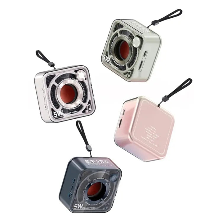 T&G DW12 Portable Mini Wireless Bluetooth Speaker Transparent Subwoofer Support TF Card(Blue) - Mini Speaker by T&G | Online Shopping South Africa | PMC TechLife | Buy Now Pay Later Mobicred