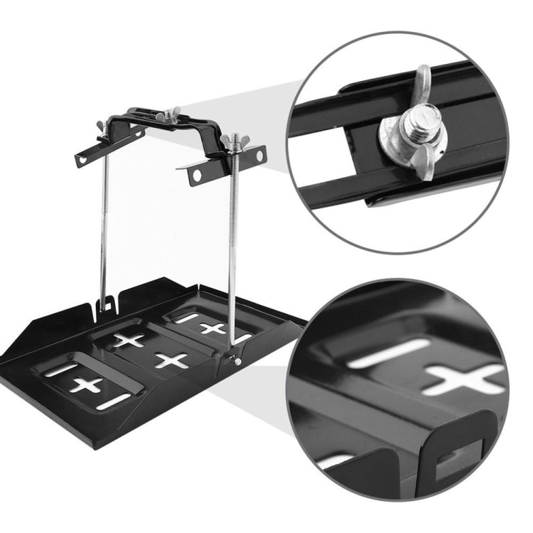 Car Universal Battery Bracket Adjustable Battery Fixed Holder + Base Tray, Size:28.5cm Base + 19cm Bracket