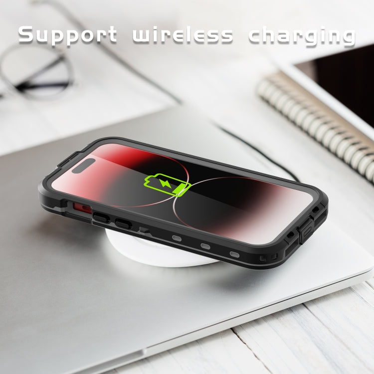 For iPhone 15 Pro RedPepper IP68 Waterproof MagSafe Phone Case(Black) - free shipping - PMC Jewellery - Order now!