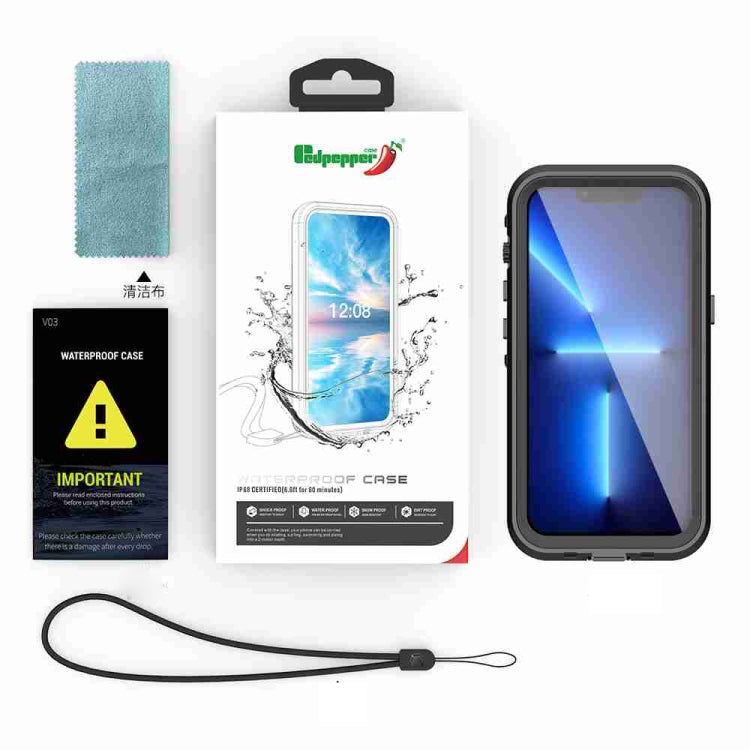 For iPhone 15 Plus RedPepper IP68 Water-resistant MagSafe Phone Case(Black)