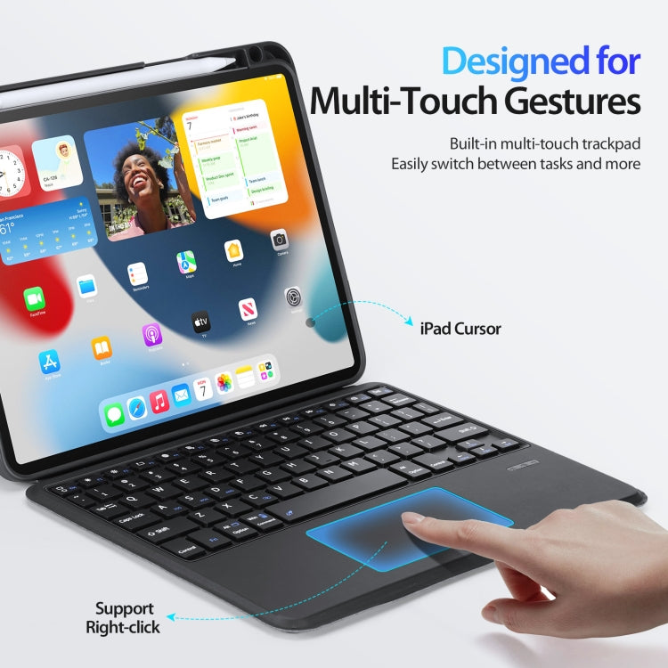 For iPad Air 11 2024 / 4&5 / iPad Pro 11 2022 DUX DUCIS DK Series Magnetic Wireless Bluetooth Keyboard Tablet Case(Black) - free shipping - PMC Jewellery - Order now!