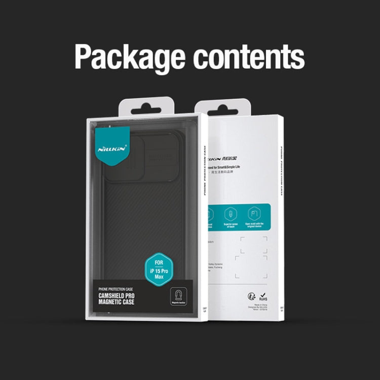 For iPhone 15 Pro Max NILLKIN CamShield Pro Magnetic Magsafe Phone Case(Blue) - free shipping - PMC Jewellery - Order now!