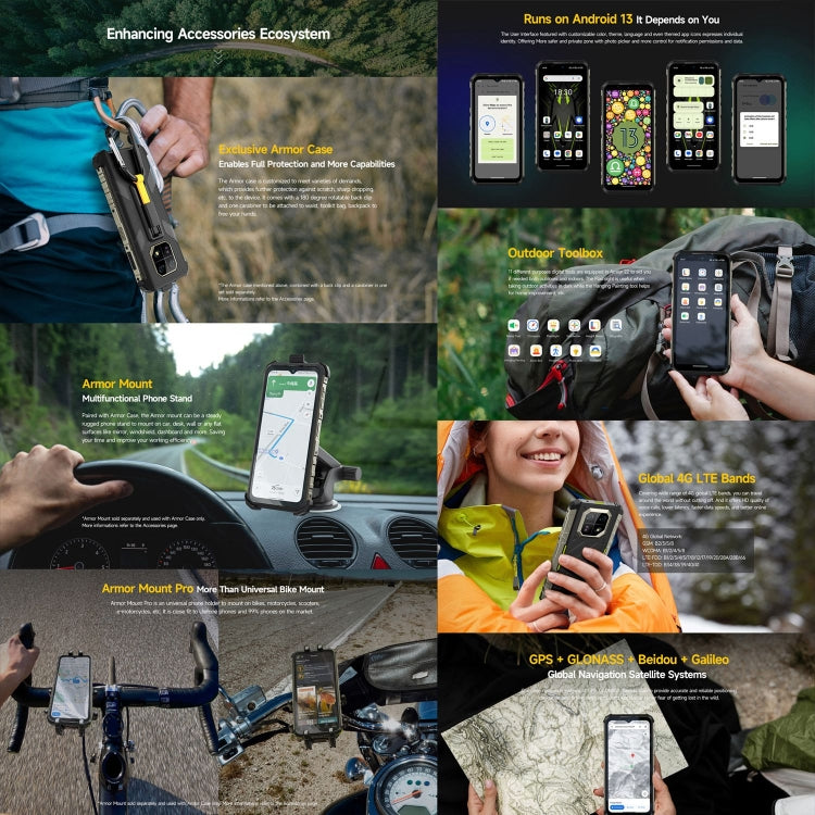 Ulefone Armor 22, 8GB+128GB, IP68/IP69K Rugged Phone, 6.58 inch Android 13 MediaTek Helio G96 Octa Core, Network: 4G, NFC, OTG(Some Green) - free shipping - PMC Jewellery - Order now!
