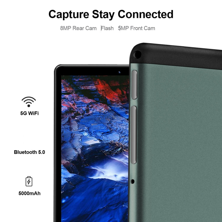 BDF P8 3G Phone Call Tablet PC 8.0 inch, 4GB+64GB, Android 10.0 MTK8321 Octa Core, Support Dual SIM, EU Plug(Green)