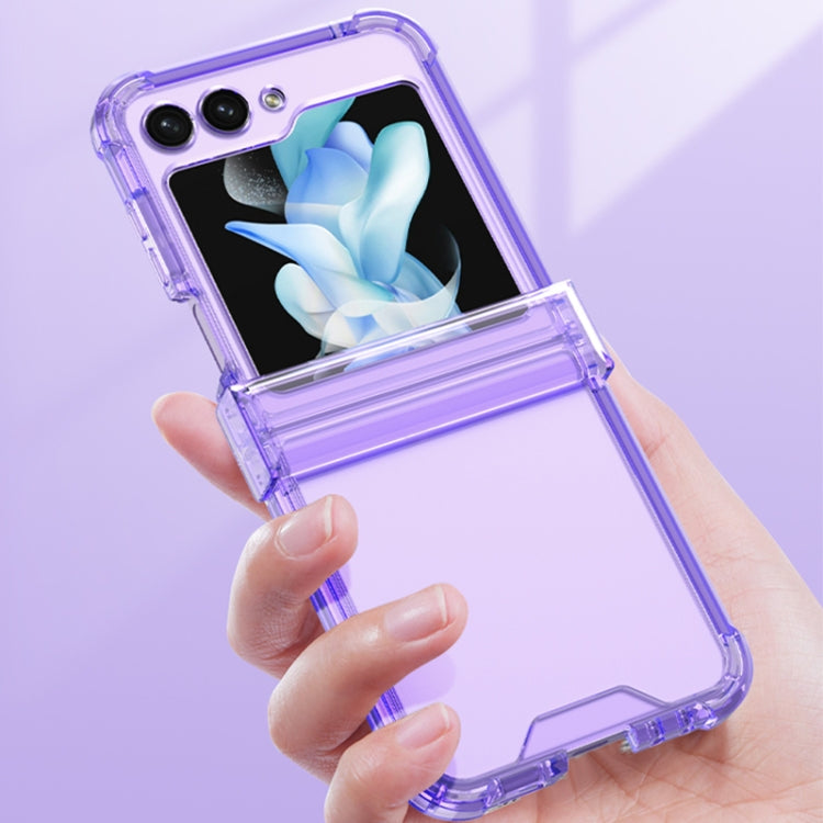 For Samsung Galaxy Z Flip5 GKK Electroplated Airbag Hinge Shockproof Phone Case(Transparent Blue) - free shipping - PMC TechLife - Order now!