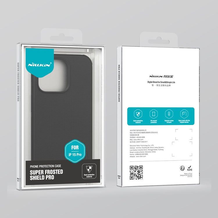 For iPhone 15 Pro NILLKIN Frosted Shield Pro PC + TPU Phone Case(Green) - free shipping - PMC Jewellery - Order now!