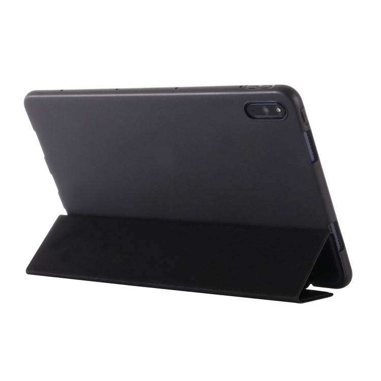 For Huawei Matepad 10.4 GEBEI Shockproof Horizontal Flip Leather Case with Three-folding Holder(Black) - Huawei by GEBEI | Online Shopping South Africa | PMC Jewellery | Buy Now Pay Later Mobicred