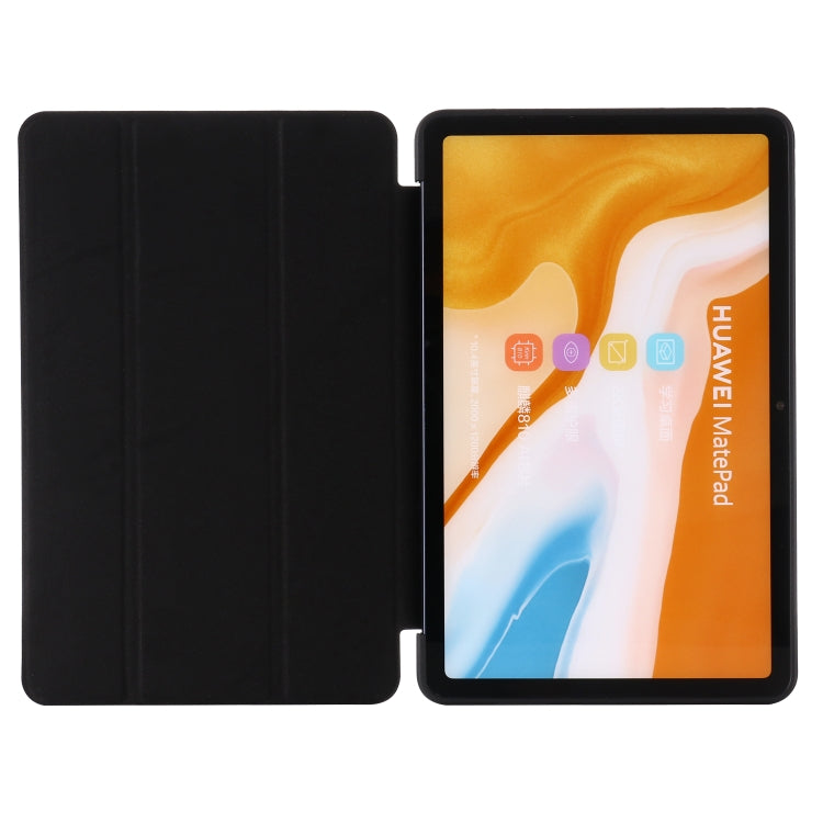 For Huawei Matepad 10.4 GEBEI Shockproof Horizontal Flip Leather Case with Three-folding Holder(Black) - Huawei by GEBEI | Online Shopping South Africa | PMC Jewellery | Buy Now Pay Later Mobicred