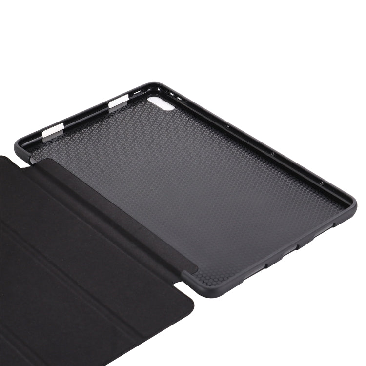 For Huawei Matepad 10.4 GEBEI Shockproof Horizontal Flip Leather Case with Three-folding Holder(Black) - Huawei by GEBEI | Online Shopping South Africa | PMC Jewellery | Buy Now Pay Later Mobicred
