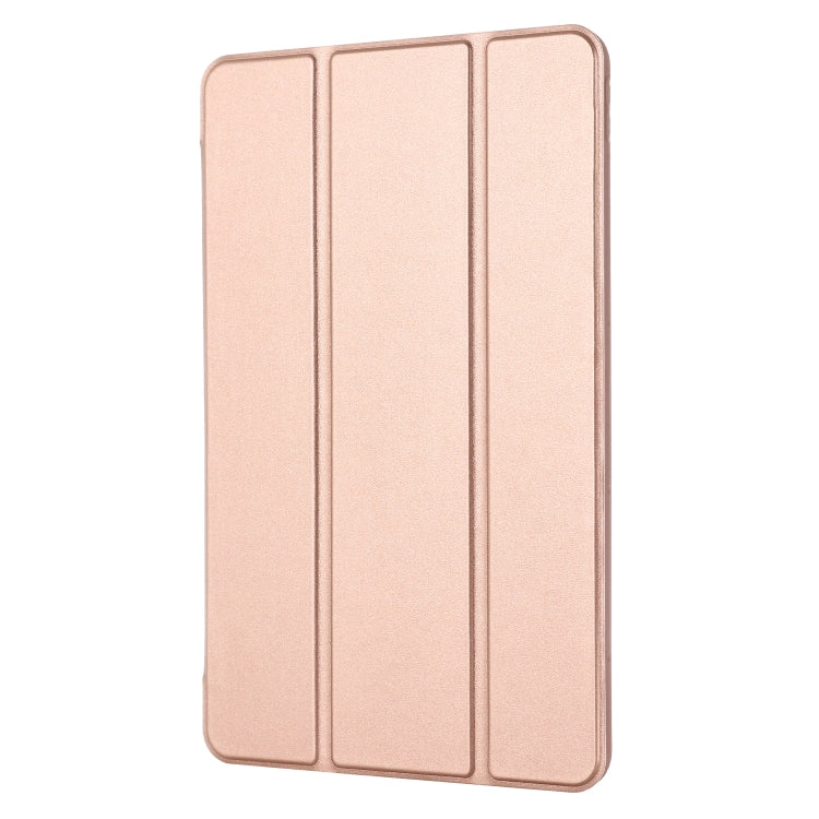 For Huawei Matepad 10.4 GEBEI Shockproof Horizontal Flip Leather Case with Three-folding Holder(Rose Gold) - Huawei by GEBEI | Online Shopping South Africa | PMC Jewellery | Buy Now Pay Later Mobicred