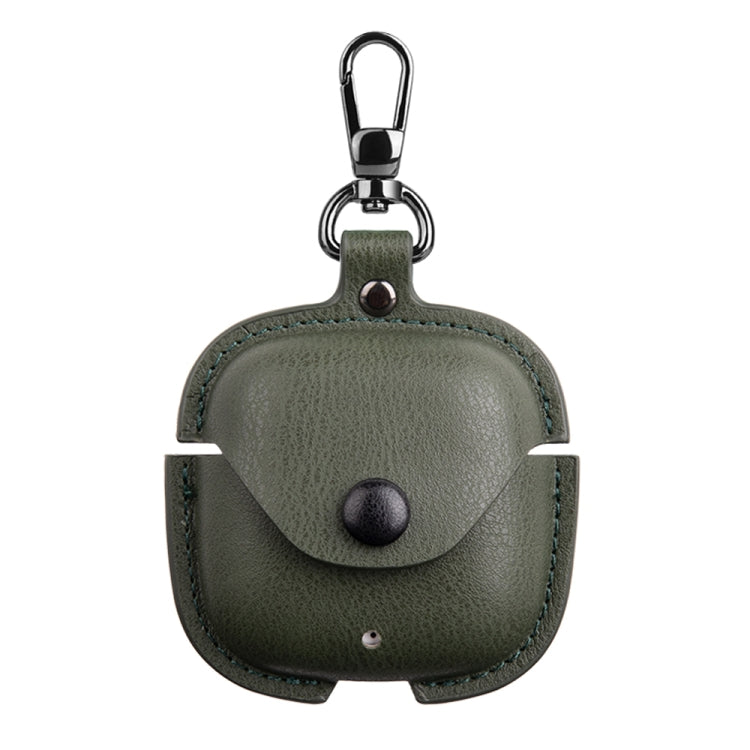 For Huawei FreeBuds SE 2 / SE 3 Leather TWS Earphone Protective Case with Hook(Green)
