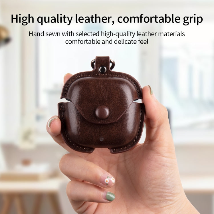 For Huawei FreeBuds SE 2 / SE 3 Leather TWS Earphone Protective Case with Hook(Black) - free shipping - PMC TechLife - Order now!