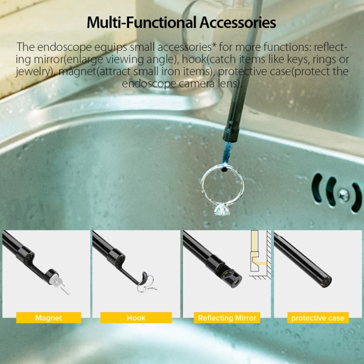 Ulefone Endoscope E1 IP67 Water-resistant 3 in 1 Endoscope for Ulefone Power Armor 21 / 19 / 18T / 16 Pro / 13 / Armor Pad(Black)