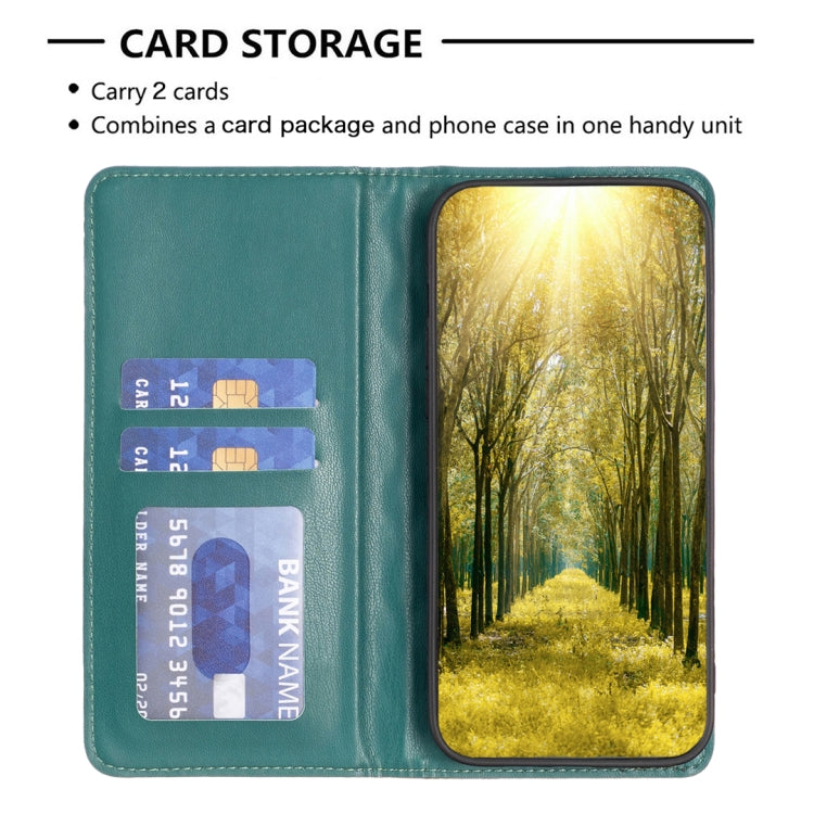 For Honor X6a Diamond Lattice Magnetic Leather Flip Phone Case(Green) - Honor Cases by PMC Jewellery | Online Shopping South Africa | PMC Jewellery | Buy Now Pay Later Mobicred
