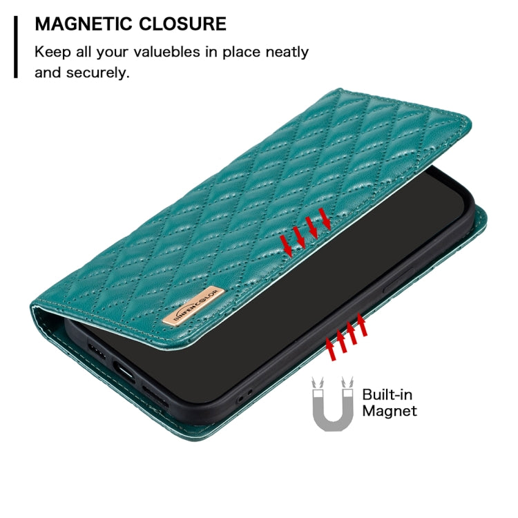 For Honor X6a Diamond Lattice Magnetic Leather Flip Phone Case(Green) - Honor Cases by PMC Jewellery | Online Shopping South Africa | PMC Jewellery | Buy Now Pay Later Mobicred