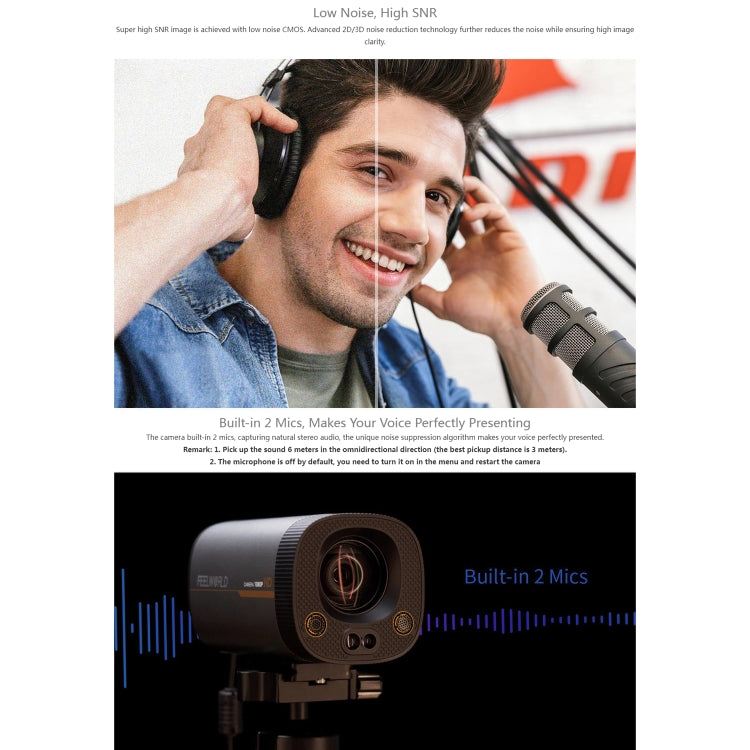 FEELWORLD HV10X Professional Streaming Camera Full HD 1080P 60fps USB 3.0 HDMI(UK Plug)
