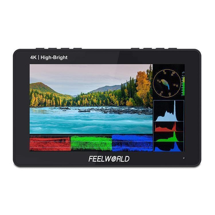 FEELWORLD F5 ProX 5.5 inch 1600nit High Bright Touch Screen DSLR Camera Field Monitor 4K HDMI F970 Install and Power Kit(Black) - free shipping - PMC Jewellery - Order now!