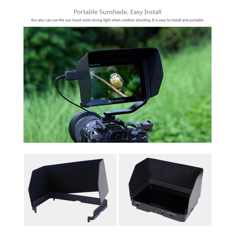 FEELWORLD F5 ProX 5.5 inch 1600nit High Bright Touch Screen DSLR Camera Field Monitor 4K HDMI F970 Install and Power Kit(Black) - free shipping - PMC Jewellery - Order now!
