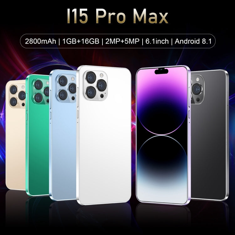 i15 Pro Max / N85, 1GB+16GB, 6.1 inch Screen, Face Identification, Android 8.1 MTK6580A Quad Core, Network: 3G, Dual SIM(Gold) - by PMC Jewellery | Online Shopping South Africa | PMC Jewellery | Buy Now Pay Later Mobicred