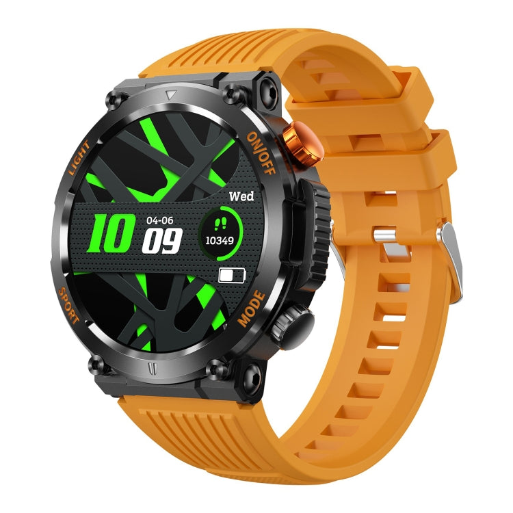 HT17 1.46 inch Round Screen Bluetooth Smart Watch, Support Wellness Tracking & 100+ Sports Modes(Orange)