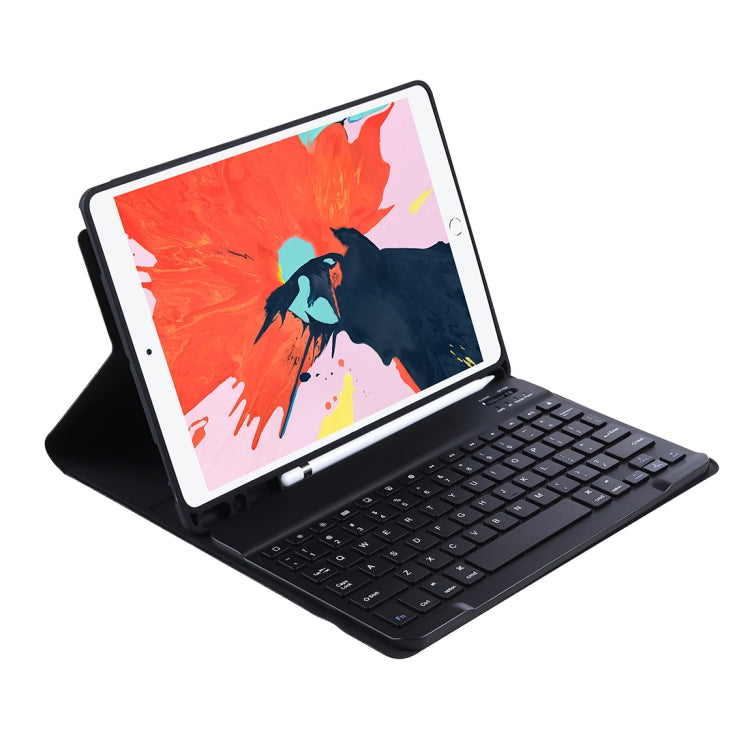 C-11B For iPad Air 4 / Air 5 / Pro 11 inch 2022 / 2021 / 2020 / 2018 Detachable ABS Candy Color Bluetooth Keyboard Tablet Case with Stand & Pen Slot(Black)