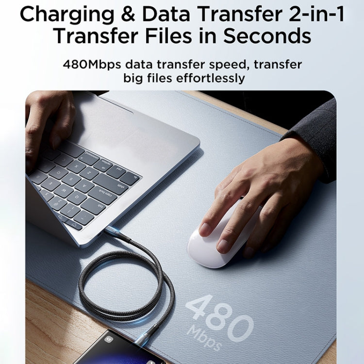 JOYROOM SA32-AC3 Starry Series 3A USB to USB-C / Type-C Fast Charging Data Cable, Length:1m(Black) - free shipping - PMC TechLife - Order now!