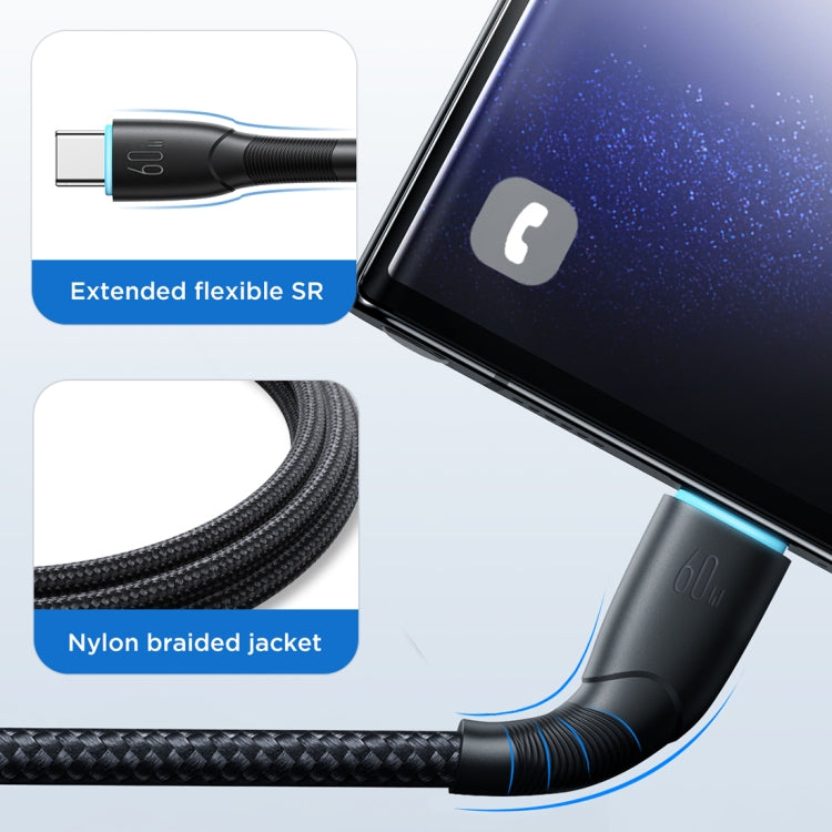 JOYROOM SA32-CC3 Starry Series 60W USB-C / Type-C to USB-C / Type-C Fast Charging Data Cable, Length:1m(Black)