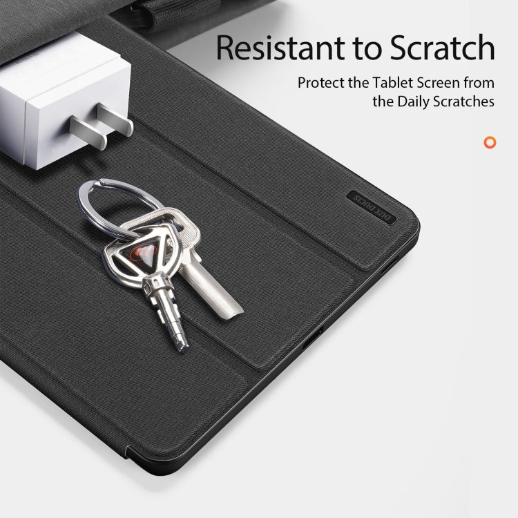 For Samsung Galaxy Tab S9 FE / S10 FE DUX DUCIS Domo Series Magnetic Flip Leather Tablet Case(Black) - Galaxy Tab S9 FE by DUX DUCIS | Online Shopping South Africa | PMC Jewellery | Buy Now Pay Later Mobicred