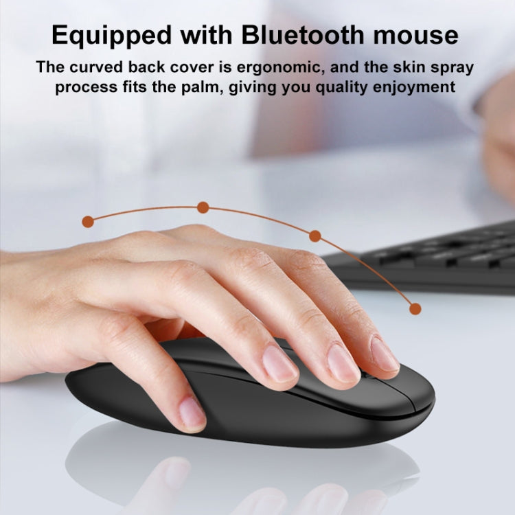 For Honor Magic V2 GKK Bluetooth Keyboard + Folding Holder + Capacitive Pen + Bluetooth Mouse(Black)
