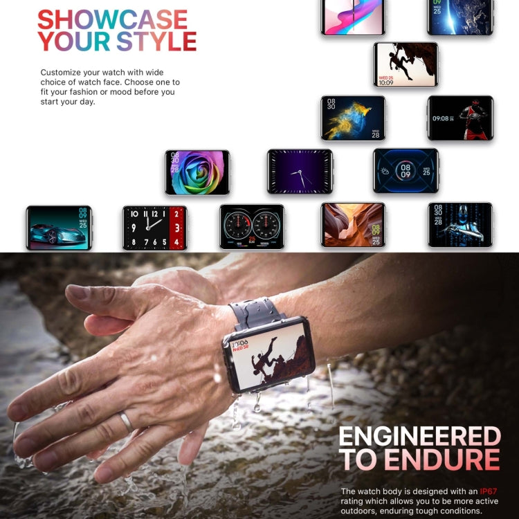 DM100 2.86 inch IPS Full Screen Smart Sport Watch, Support Independent Card Insertion / Multiple Sports Modes / Heart Rate Monitoring / Step Counting, Memory:RAM 3GB+ROM 32GB(Tarnish)