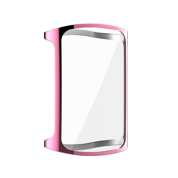 For Fitbit Charge 6 / 5 Full Coverage TPU Electroplated Watch Protective Case(Pink)