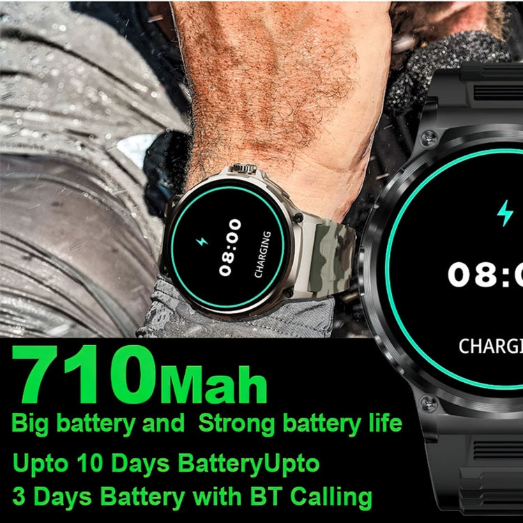 V69 IP68 BT5.0 1.85inch Smart Watch Support Voice Call / Sleep Detection(Silver) - free shipping - PMC Jewellery - Order now!