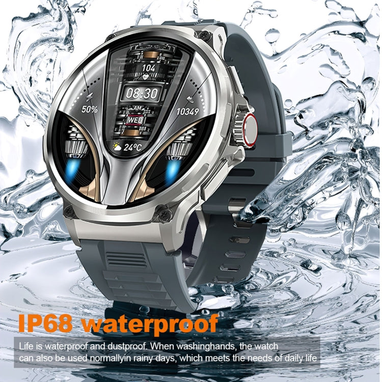 V69 IP68 BT5.0 1.85inch Smart Watch Support Voice Call / Sleep Detection(Silver) - free shipping - PMC Jewellery - Order now!