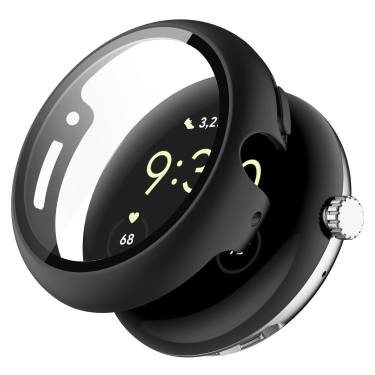 For Google Pixel Watch 2 PC + Tempered Film Integrated Watch Protective Case(Black) - free shipping - PMC Jewellery - Order now!