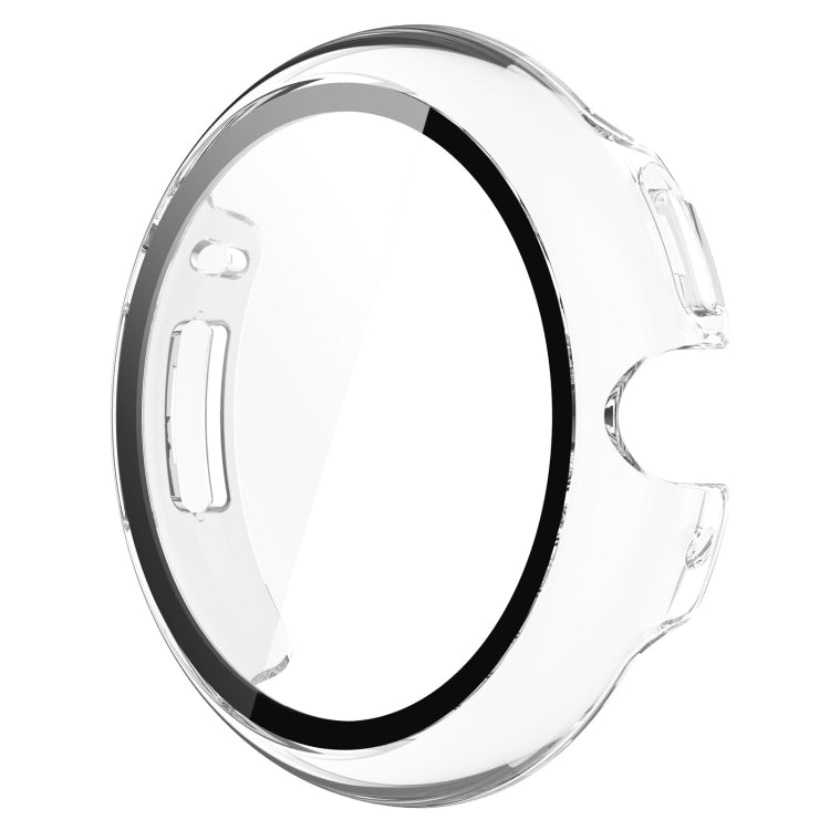 For Google Pixel Watch 2 PC + Tempered Film Integrated Watch Protective Case(Transparent White) - Watch Cases by PMC Jewellery | Online Shopping South Africa | PMC Jewellery