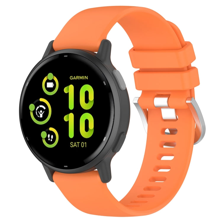 Compatible with Garmin vivoactive 5 / Active 5 20mm Silicone Watch Band(Orange)