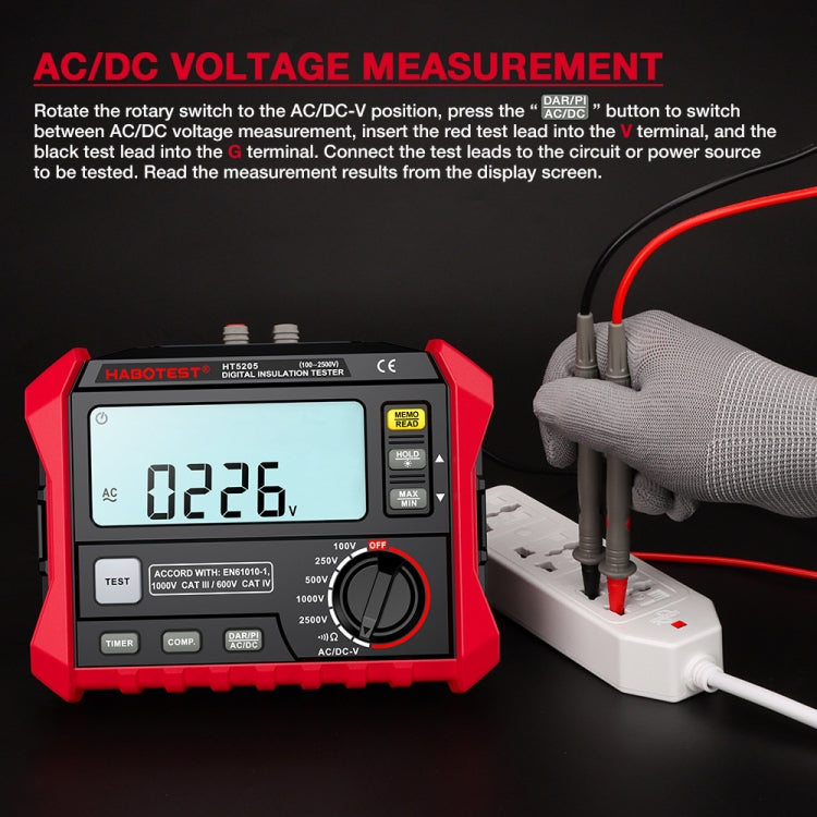 HABOTEST HT5205 Insulation Resistor Tester