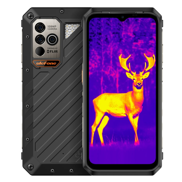 Ulefone Power Armor 18T Ultra Version 5G Thermal Imaging Rugged Phone, 12GB+512GB, Side Fingerprint, 6.58 inch Android 13 MediaTek Dimensity 7050 Octa Core up to 2.6GHz, Network: 5G, NFC, OTG(Black) - free shipping - PMC Jewellery - Order now!