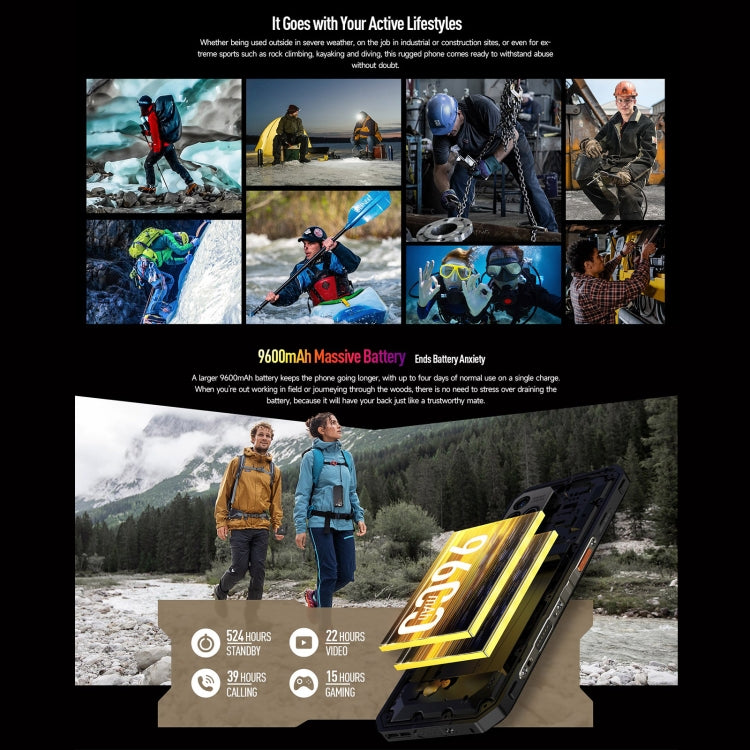 Ulefone Power Armor 18T Ultra Version 5G Thermal Imaging Rugged Phone, 12GB+512GB, Side Fingerprint, 6.58 inch Android 13 MediaTek Dimensity 7050 Octa Core up to 2.6GHz, Network: 5G, NFC, OTG(Black) - free shipping - PMC Jewellery - Order now!