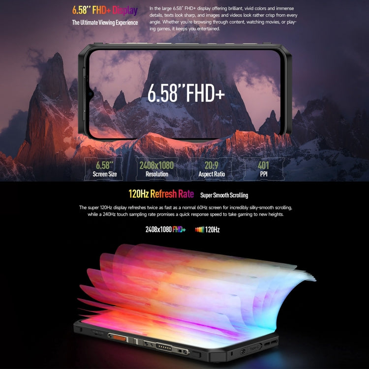 Ulefone Power Armor 18T Ultra Version 5G Thermal Imaging Rugged Phone, 12GB+512GB, Side Fingerprint, 6.58 inch Android 13 MediaTek Dimensity 7050 Octa Core up to 2.6GHz, Network: 5G, NFC, OTG(Black) - free shipping - PMC Jewellery - Order now!
