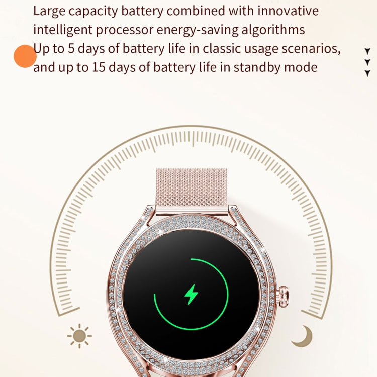 V66 1.28inch BT5.0 Smart Watch Support Heart Rate/ Sleep Detection, Style:Silicone Strap(Gold)