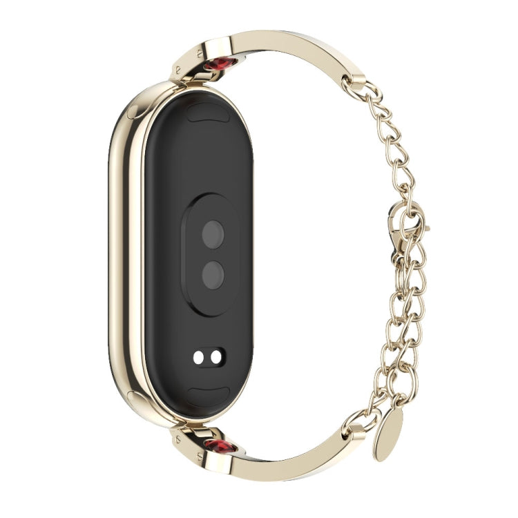 For Xiaomi Mi Band 8 / 9 / 9 NFC Mijobs Ruyi Beauty Bracelet Watch Band(Light Gold Red)