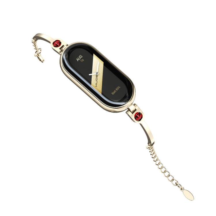 For Xiaomi Mi Band 8 / 9 / 9 NFC Mijobs Ruyi Beauty Bracelet Watch Band(Light Gold Red)